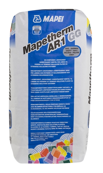 Mapei, Mapetherm AR1 GG, grey, 25 kg. En-komponent cementmørtel 